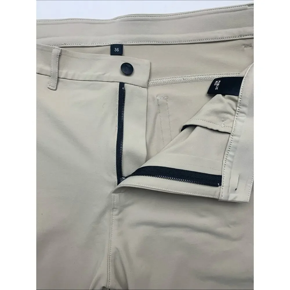 Public Rec size 36 Men's Athletic Chino Shorts khaki Sand Beige